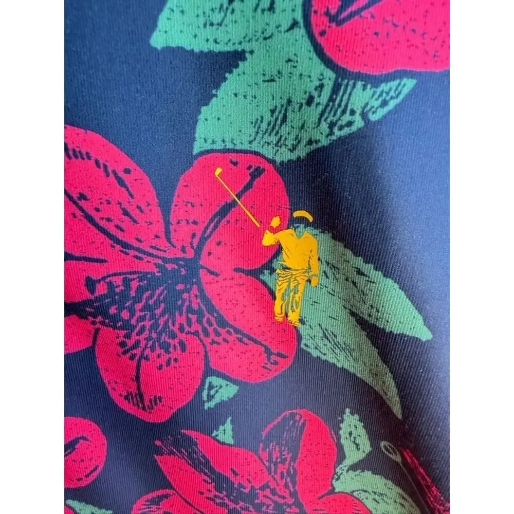 William Murray Golf Remastered Polo Shirt Colorful Pink/Blue Floral Size XL - Picture 6 of 15